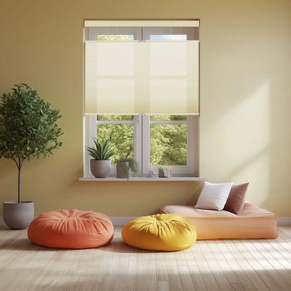 Sulugood Top Down Bottom Up Light Filtering Same Color With Casing Cellular Shades