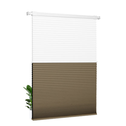 Light Filtering white+Blackout brown