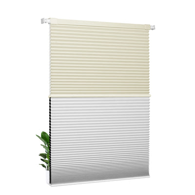 Light Filtering beige+Blackout white
