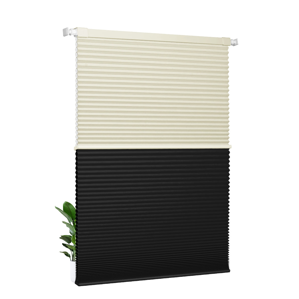 Light Filtering beige+Blackout black