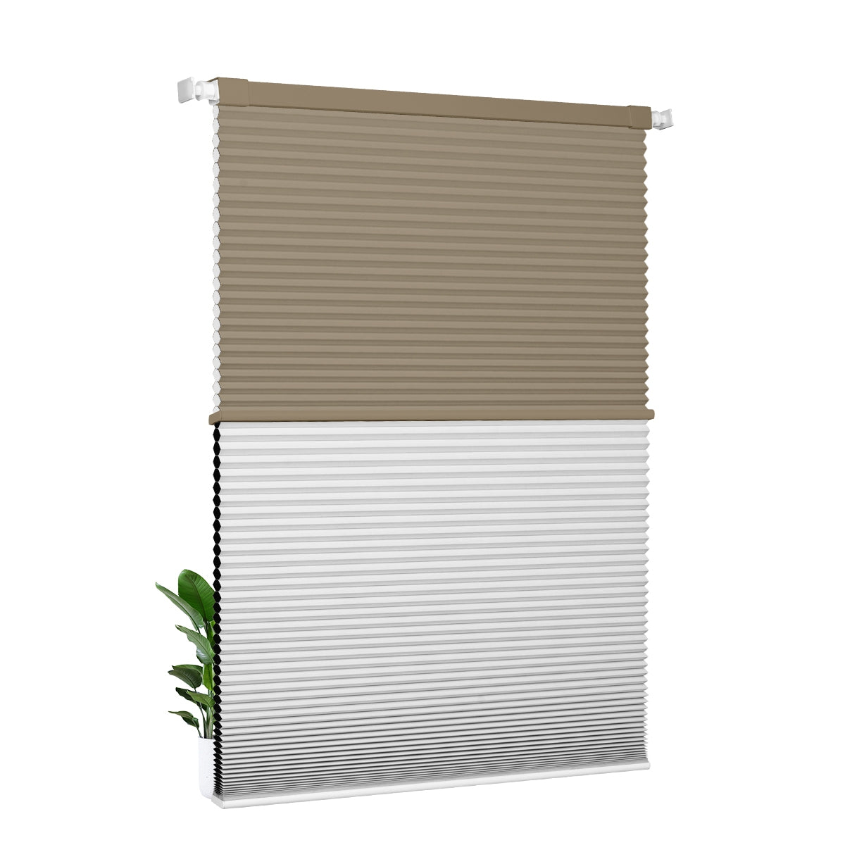 Light Filtering Brown+Blackout White