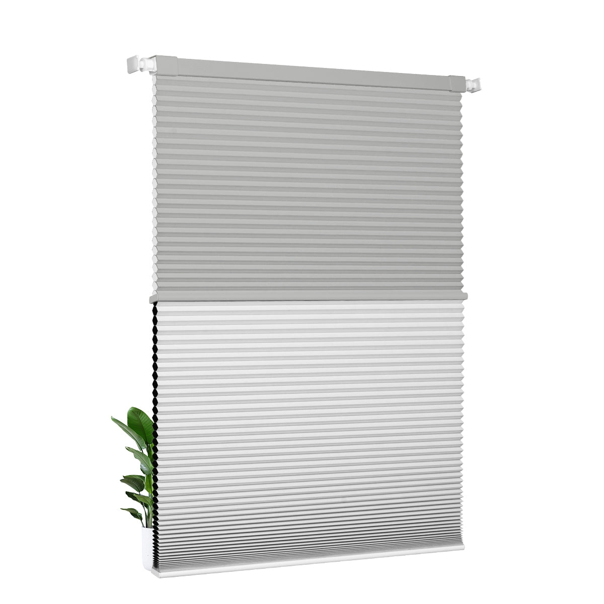 Light Filtering gray+Blackout white