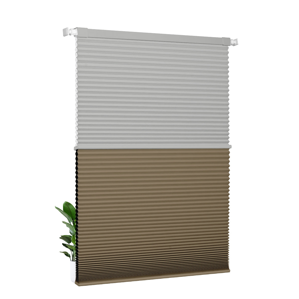 Light Filtering gray+Blackout brown