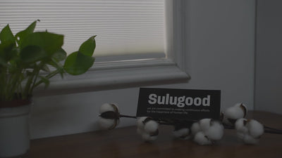 Sulugood No Drill Cellular Shades Same Color Casing Privacy Protection