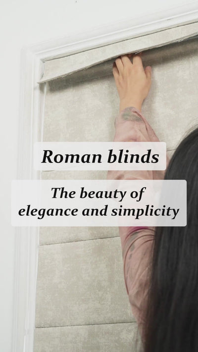 Sulugood No Drill Cordless Top Down Bottom Up Inkstrata Blackout Roman Shades