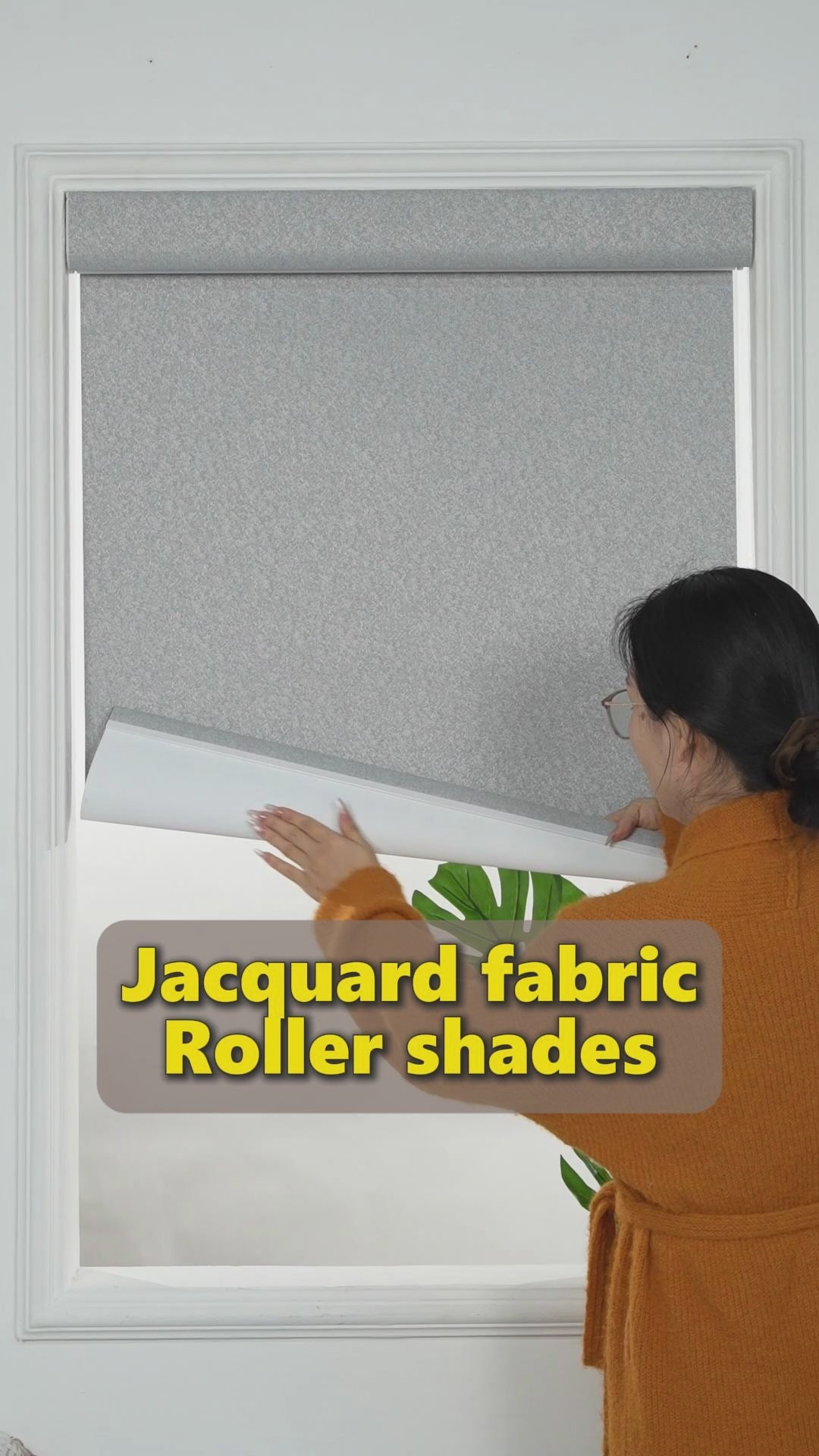 Sulugood Classic No Drill Cordless Cover Bracket Roller Shades