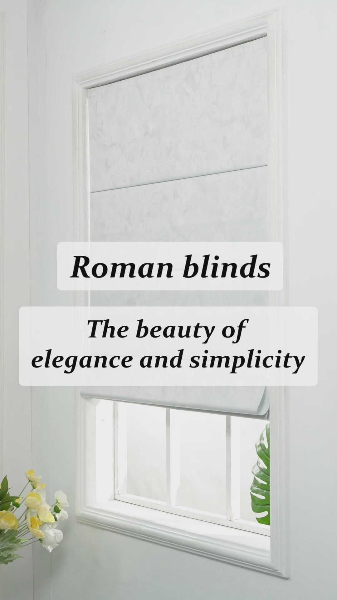Sulugood No Drill Cordless Cloudstone Fabric Blackout Custom Roman Shades