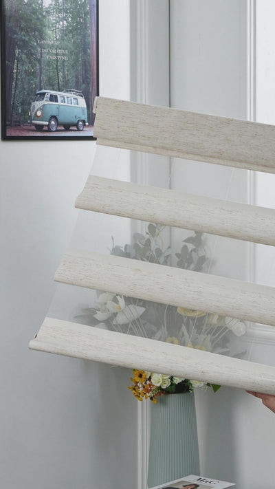 Sulugood Custom Butterfly Window Shades with Adjustable Light Control